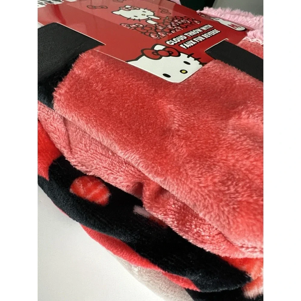 Hello Kitty Throw Country Bows Cloud Faux‎ Fur 50